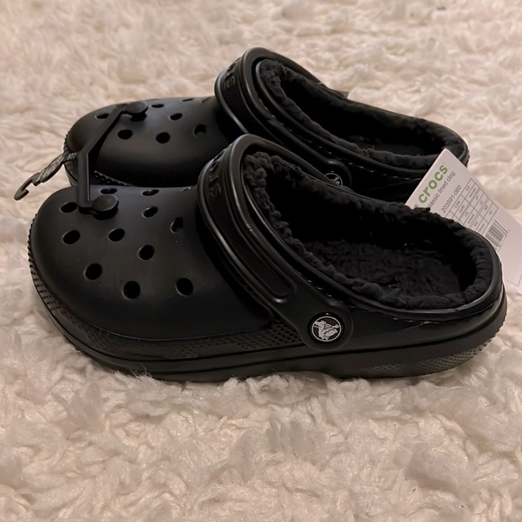 CROCS Shoes Crocs Classic Lined Clogs Black Fleece Dual Comfort